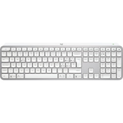 tastiera logitech mx keys s qwerty senza fili + bluetooth bianco
