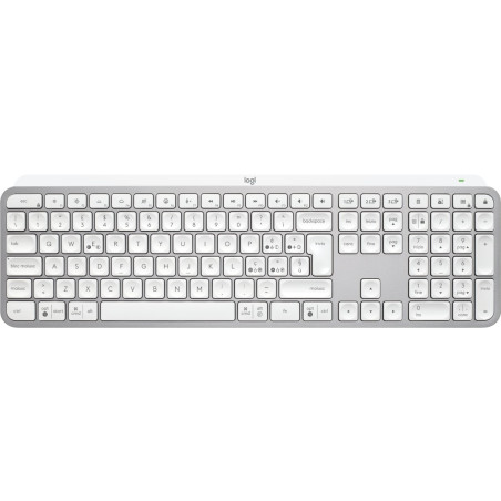 tastiera logitech mx keys s qwerty senza fili + bluetooth bianco