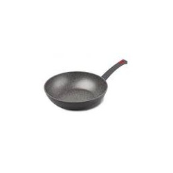 padella induzione ghidini viva' wok 28cm grigio/rosso