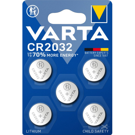 pile a bottone varta electronic cr2032 litio 3v 5pz [06032101415]