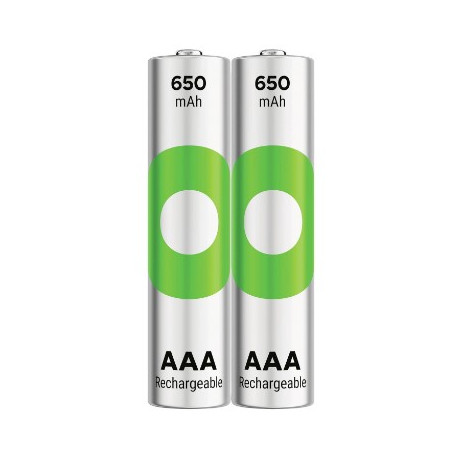 pile ricaricabili gp batteries recyko lr3 aaa nimh 650mah 1.2v 2pz