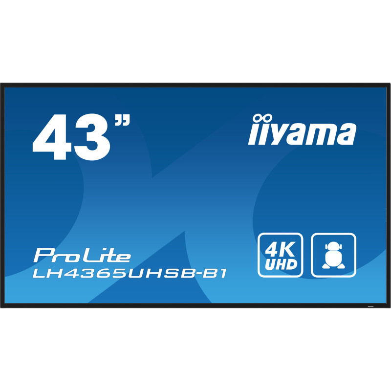 monitor digital signage led 42.5'' iiyama prolite lh4365uhsb-b1