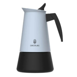 caffettiera cecotec piccolina 600 300ml 6 tasse azzurro chiaro/nero
