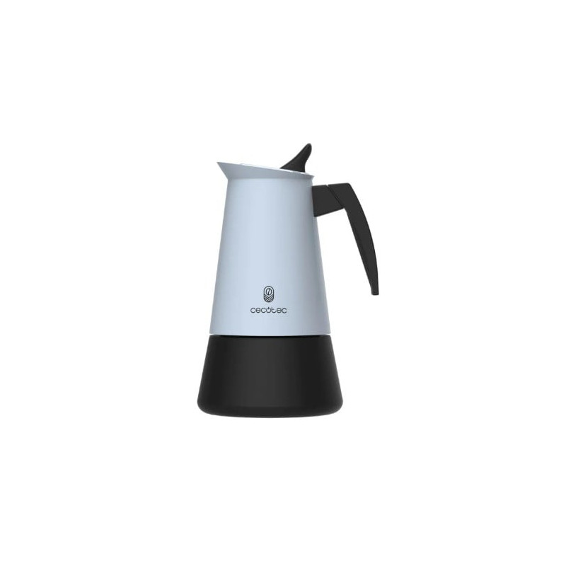 caffettiera cecotec piccolina 600 300ml 6 tasse azzurro chiaro/nero