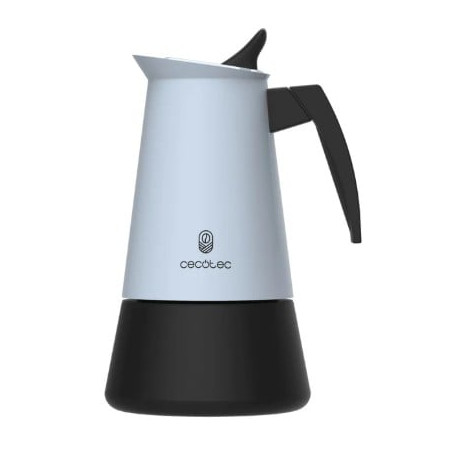 caffettiera cecotec piccolina 600 300ml 6 tasse azzurro chiaro/nero