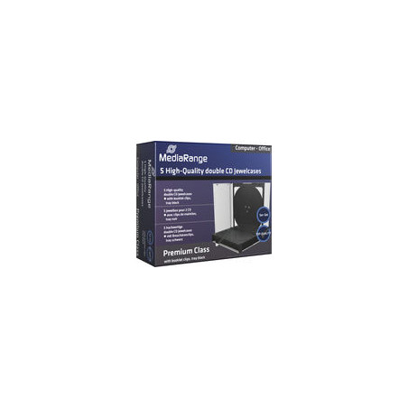 Custodia cd mediarange 5 pz. doppia [box31-2]