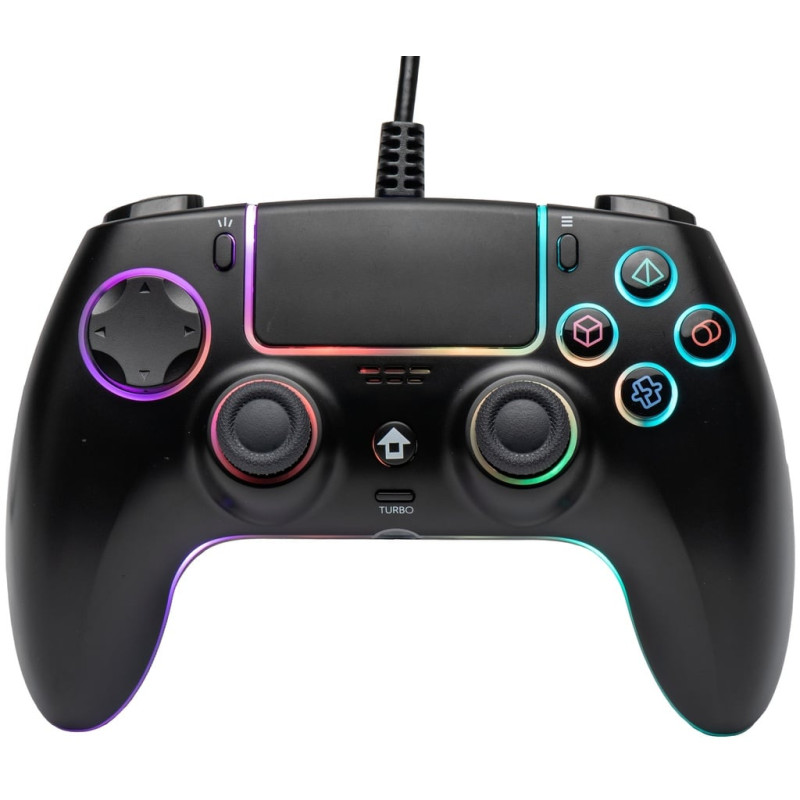 controller qubick neon cop50015 gamepad rgb cablato 3.5mm ps5/pc