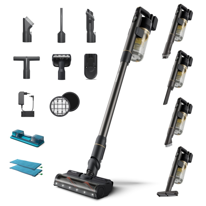 scopa elettrica philips serie 7000 aqua xc7057/01 a batteria secco/bagnato