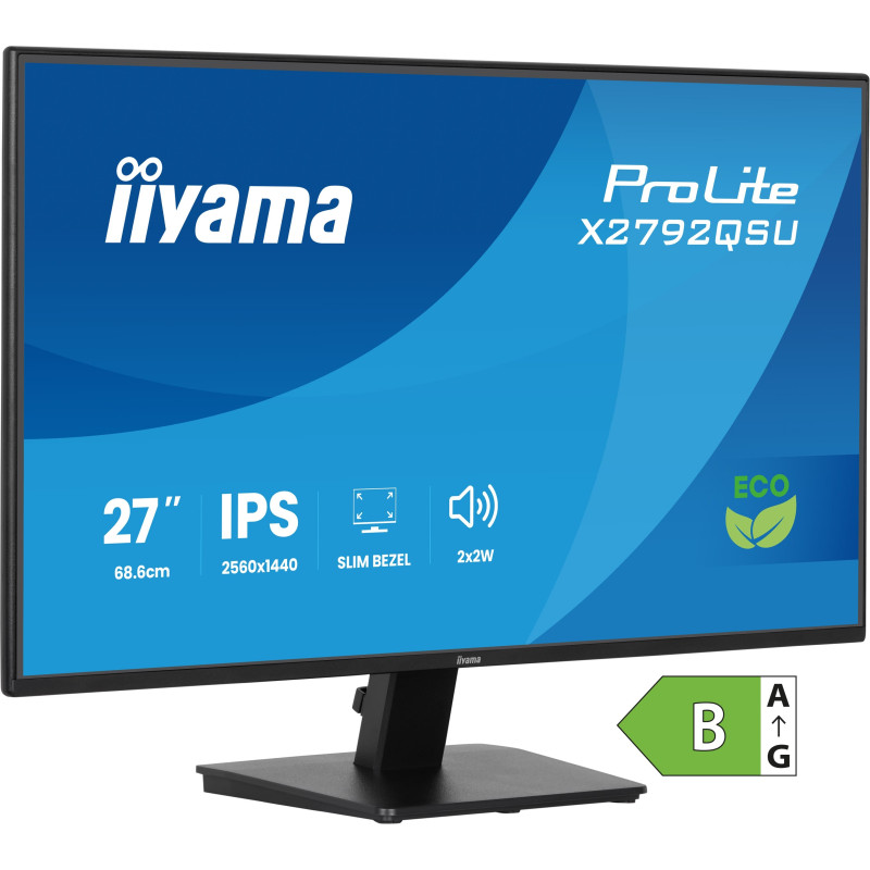 monitor led 27'' iiyama prolite x2792qsu-b1 quad hd 2560x1440p/3ms/classe