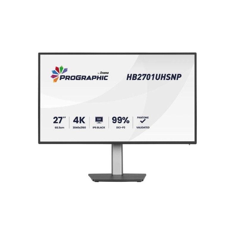 monitor led 27" iiyama hb2701uhsnp-b1 4k ultra hd 3840x2160p/4ms/classe