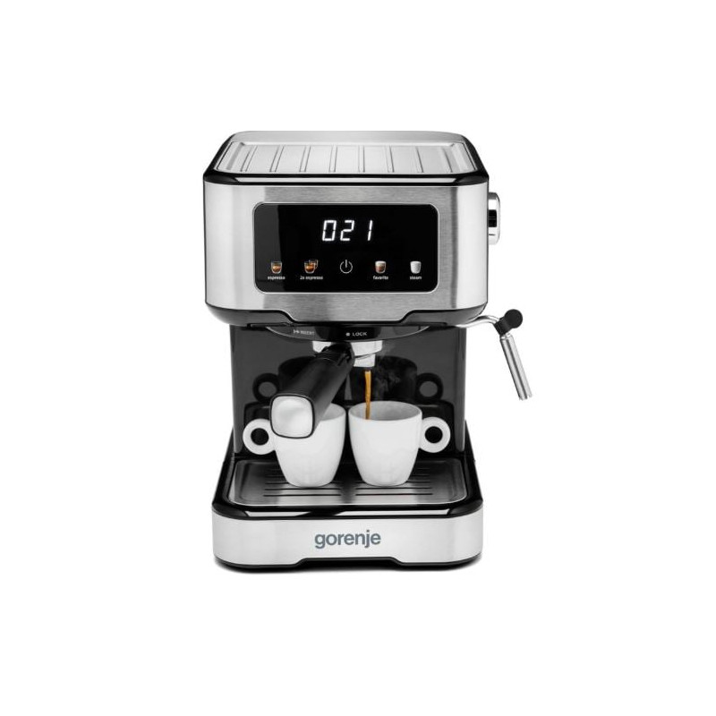 macchina da caffe' espresso gorenje escm15cd 1.5l 1100w argento/nero