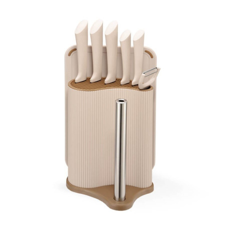set di coltelli maestro mr-1413 beige 8pz [mr-1413-beige]