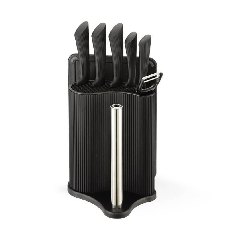 set di coltelli maestro mr-1413 nero 8pz [mr-1413-black]