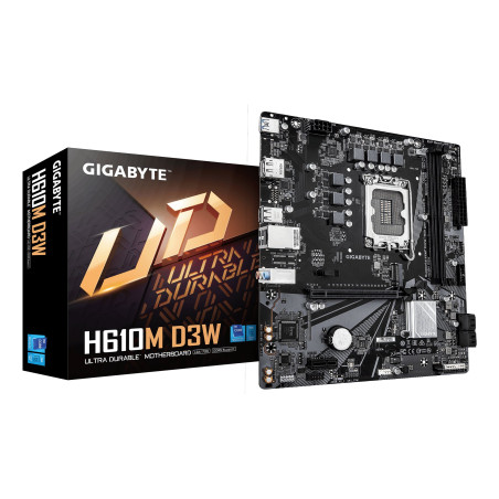 scheda madre gigabyte h610m d3w atx 2xddr5 nero [h610m d3w]