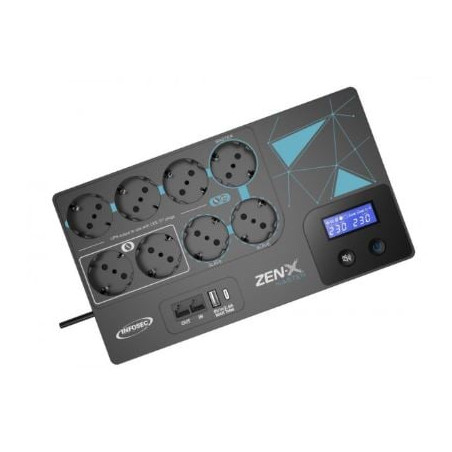 gruppo di continuita' infosec 1000va 600w con avr nero [icuzenx1000m]