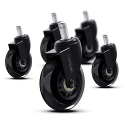 set di ruote trust gxt702 per sedia nero 5pz [25804]
