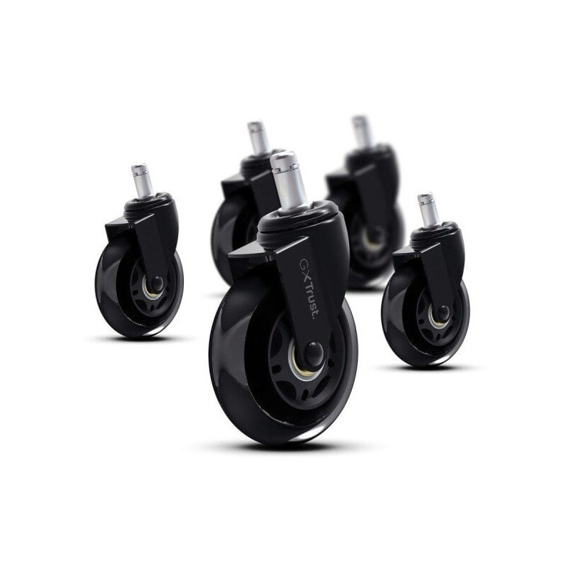 set di ruote trust gxt702 per sedia nero 5pz [25804]