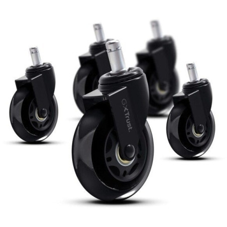 set di ruote trust gxt702 per sedia nero 5pz [25804]