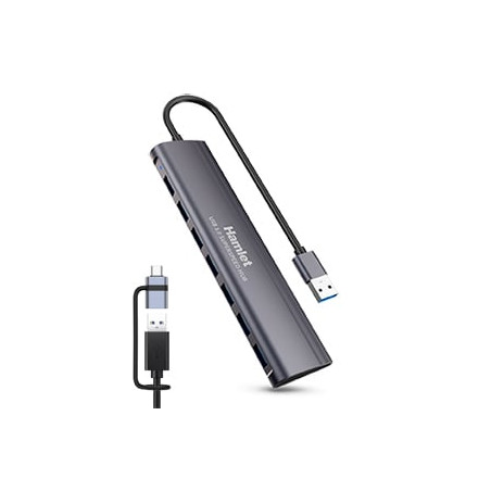 hub hamlet usb 3.0 7porte grigio [xhub-07a3cx]