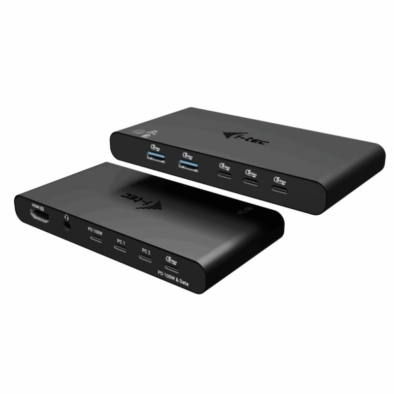 docking station i-tec kvm 100w usb 3.2 tipo-c nero [c31kvmhdmidockpd]