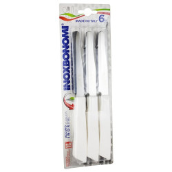 coltello tavola bianco pz.6 cm.11 [coltellerie ]