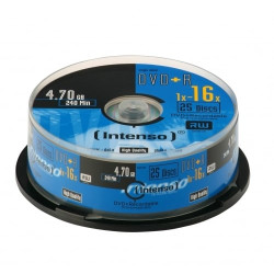 Confezione dvd+r intenso 4,7gb 25pcs cakebox 16x [4111154]