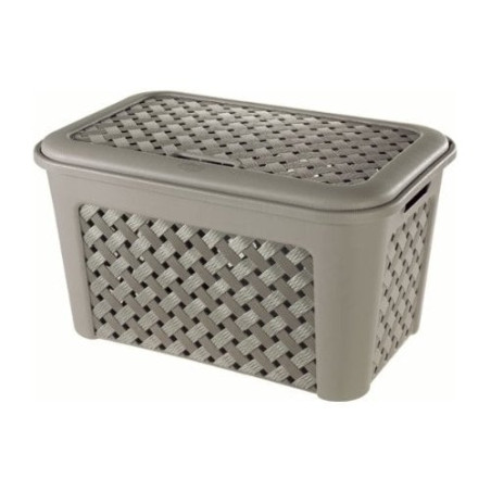 cesta portabiancheria tontarelli 8105406908 con coperchio grigio