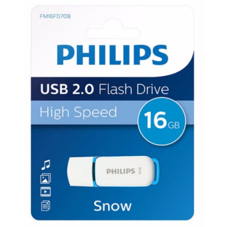 pen drive 16gb philips usb2.0 snow edition blu [fm16fd70b/00]
