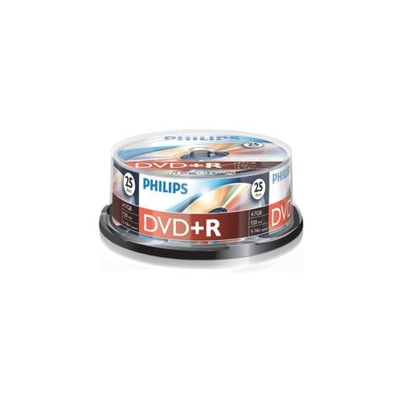 Confezione dvd+r philips 4,7gb 25pezzi spindel 16x [dr4s6b25f/00]