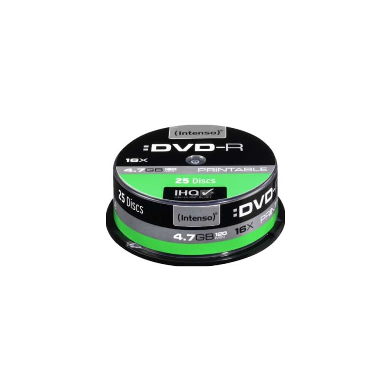 Confezione dvd-r intenso 4,7gb "printable inkjet" 16x