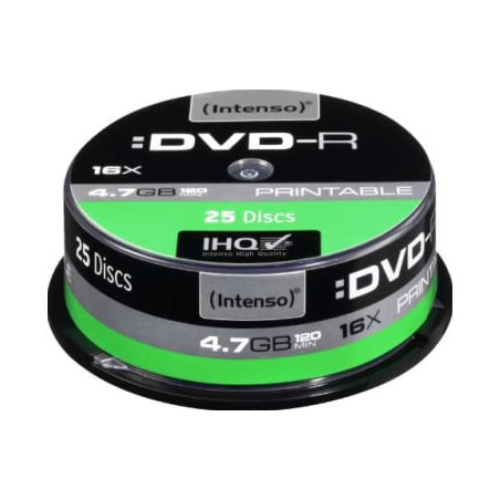 Confezione dvd-r intenso 4,7gb "printable inkjet" 16x