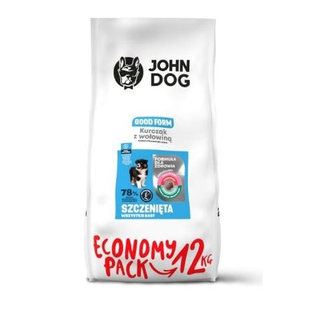 cibo secco john dog good form puppy pollo con manzo per cani cucciolo