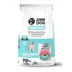 cibo secco john dog good form puppy maiale con manzo per cani cucciolo