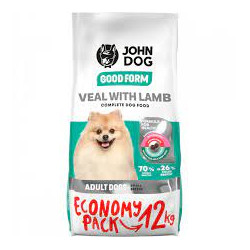 cibo secco per cani john dog good form adult mini vitello con agnello