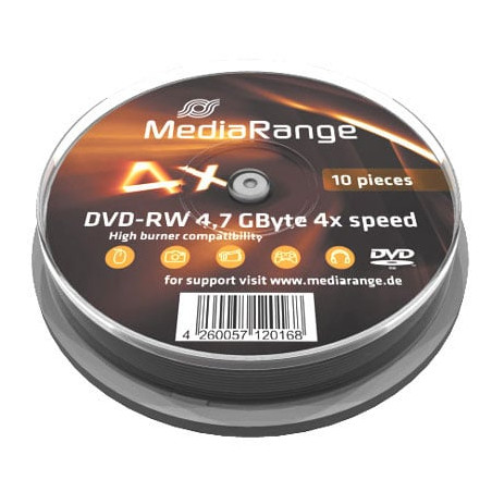 Confezione dvd-rw mediarange spindel 4x 10pcs [mr450]
