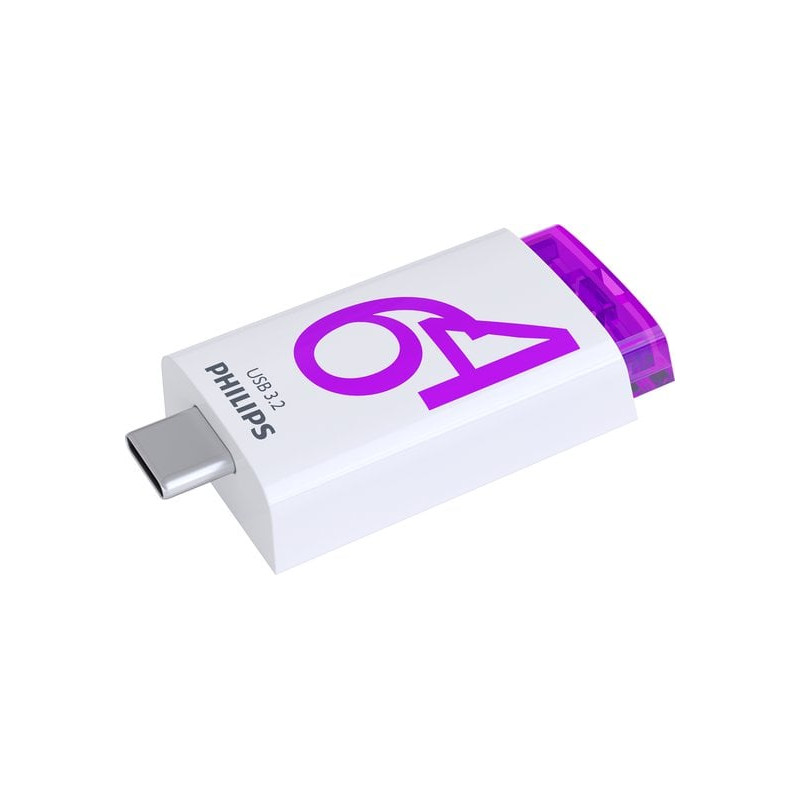 pen drive 64gb philips usb 3.2 gen 1 usb-c bianco [fm64fd175b/00]