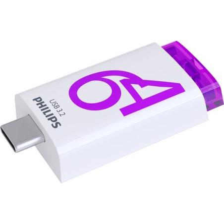 pen drive 64gb philips usb 3.2 gen 1 usb-c bianco [fm64fd175b/00]