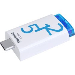 pen drive 512gb philips usb 3.2 gen 1 usb-c bianco [phusb512gclicku3c]