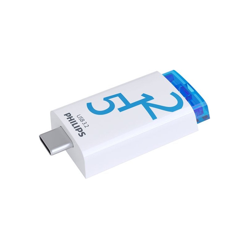 pen drive 512gb philips usb 3.2 gen 1 usb-c bianco [phusb512gclicku3c]