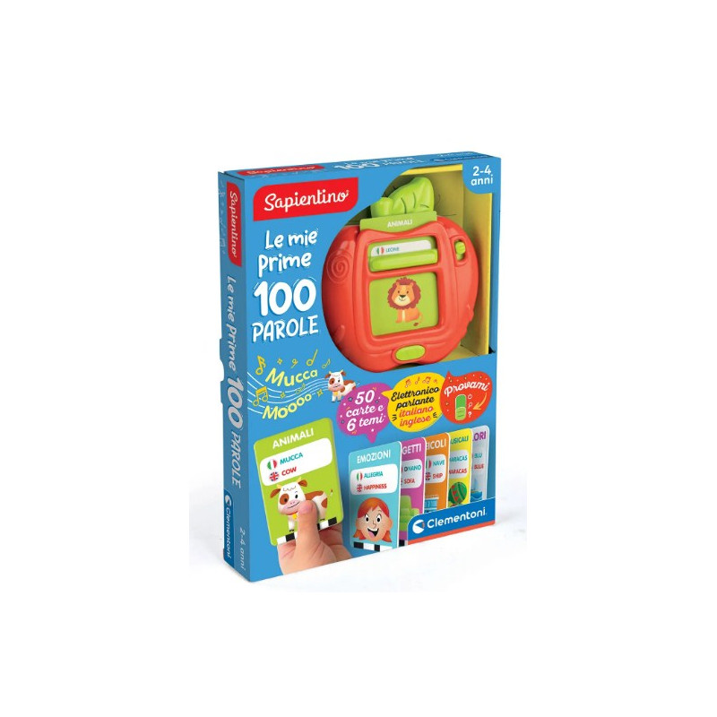gioco educativo clementoni sapientino le mie prime 100 parole multicolore