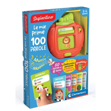 gioco educativo clementoni sapientino le mie prime 100 parole multicolore