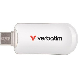 pen drive 512gb verbatim usb 3.2 tipo-c bianco [30231]