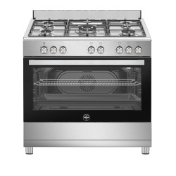 cucina a gas la germania se965gx24 con 5 fuochi classe a argento/nero