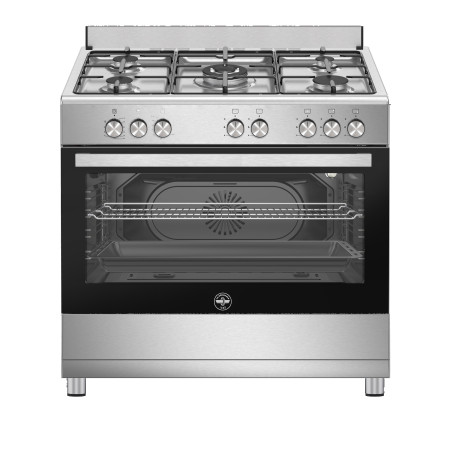 cucina a gas la germania se965gx24 con 5 fuochi classe a argento/nero