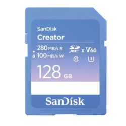 128gb scheda di memoria sandisk creator sd uhs-ii sdxc classe