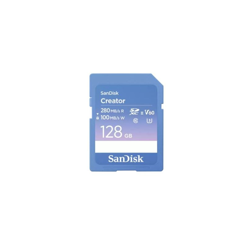 128gb scheda di memoria sandisk creator sd uhs-ii sdxc classe