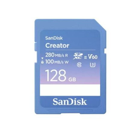 128gb scheda di memoria sandisk creator sd uhs-ii sdxc classe