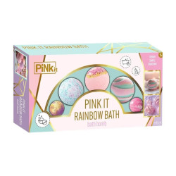 set gioco nice pinkit rainbow bath set palline bagno effervescenti