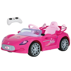 veicolo elettrico cavalcabile peg perego barbie 12 v r/c rosa