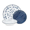 set piatti da tavola amicasa servizio piatti art 52 giusy blu 18pz
